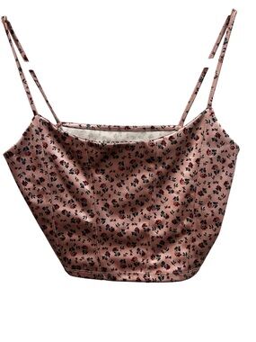 Aeropostale Dusty Rose Floral Satin Cami